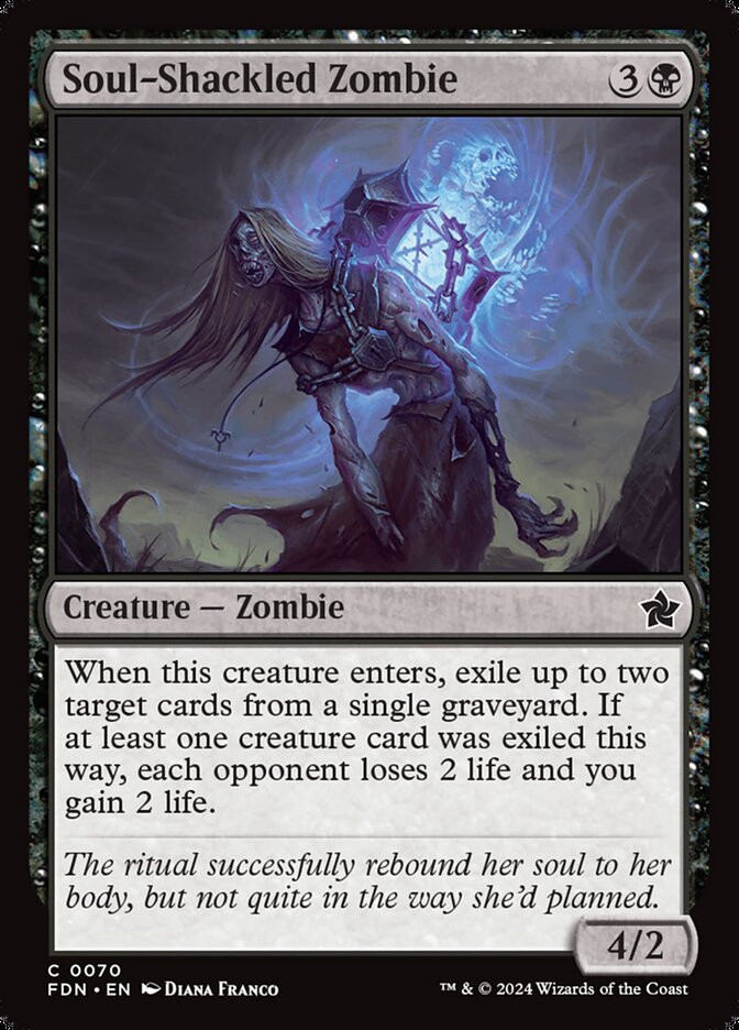 Soul-Shackled Zombie – Common Magic: The Gathering card from Foundations (#70)