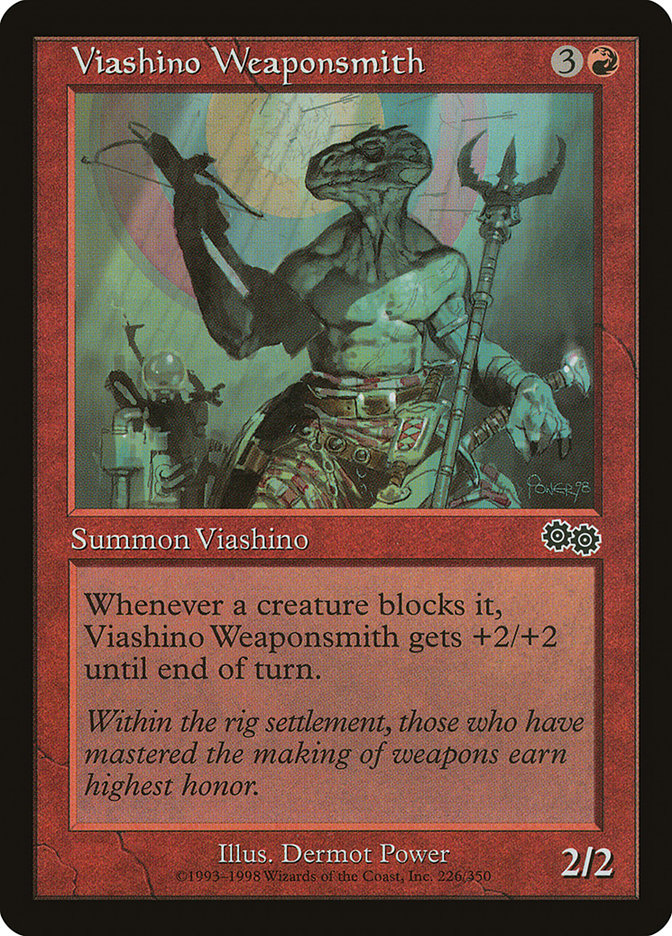 Viashino Weaponsmith – Common Magic: The Gathering card from Urza's Saga (#226)