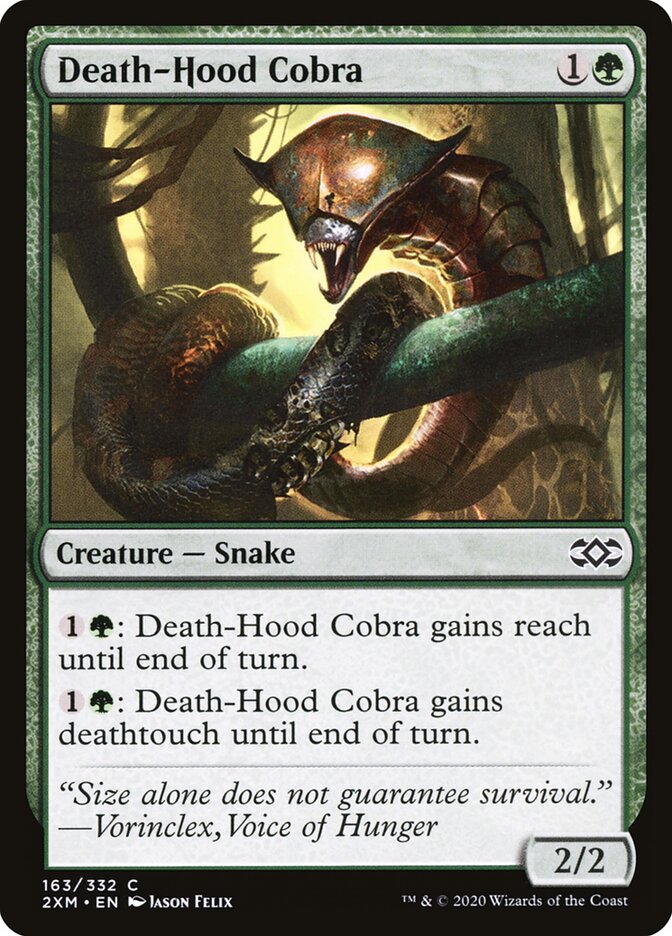 Death-Hood Cobra – Common Magic: The Gathering card from Double Masters (#163)