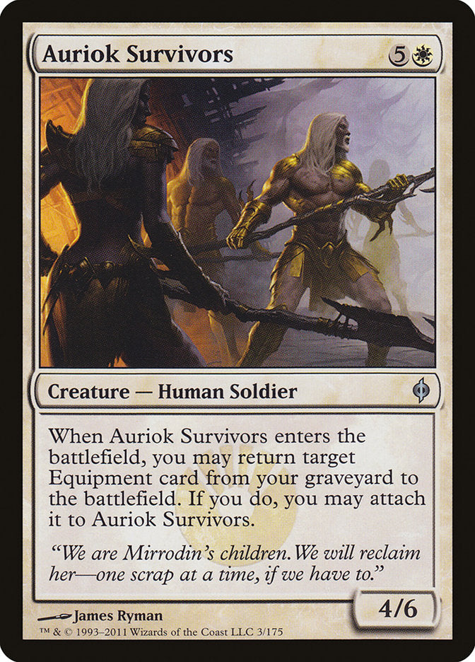 Auriok Survivors – Uncommon Magic: The Gathering card from New Phyrexia (#3)