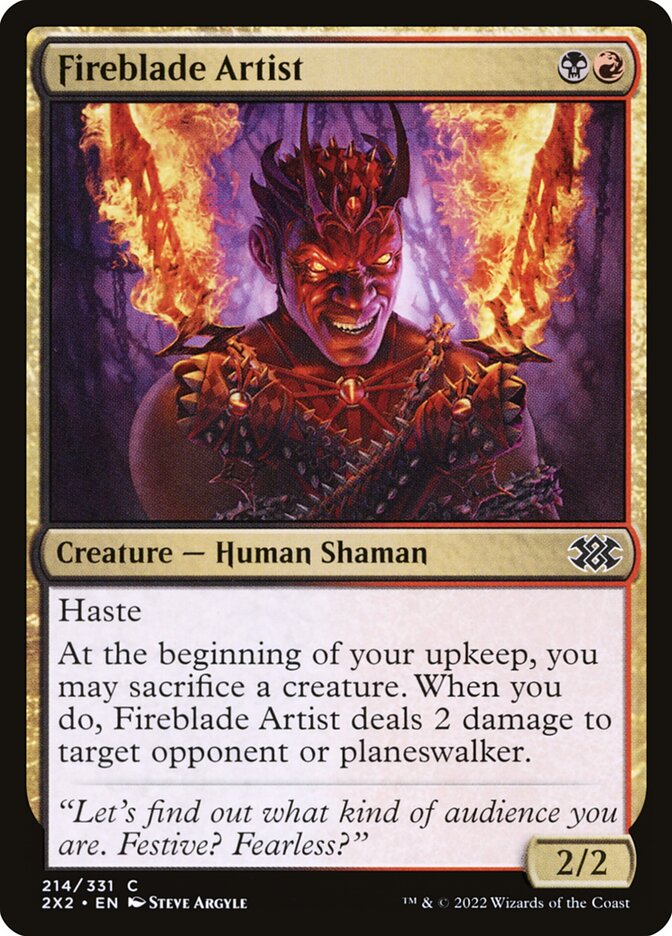 Fireblade Artist – Common Magic: The Gathering card from Double Masters 2022 (#214)