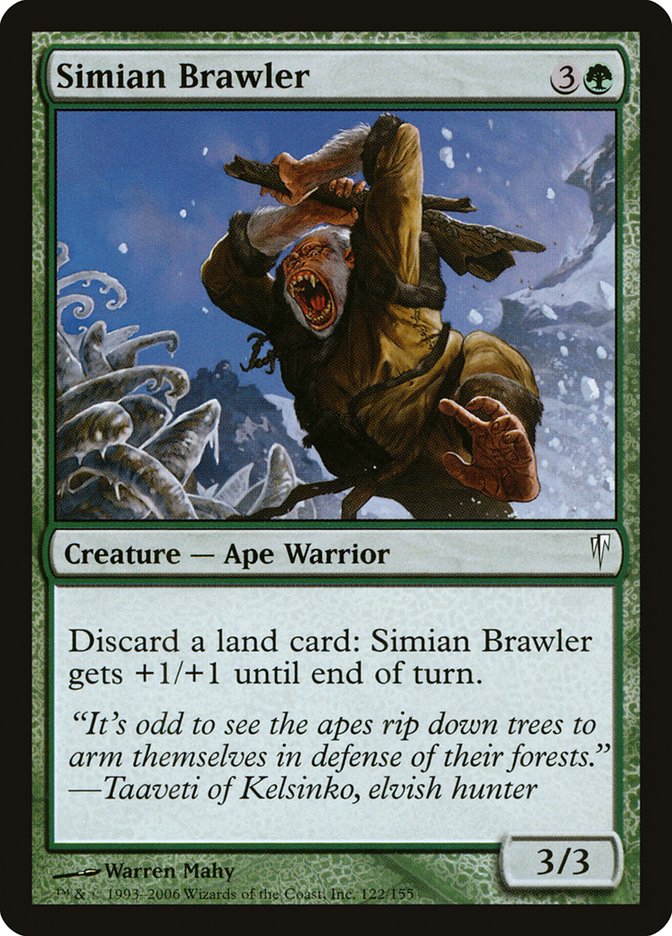 Simian Brawler – Common Magic: The Gathering card from Coldsnap (#122)
