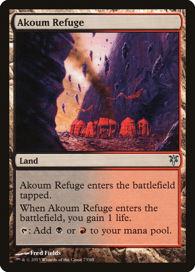 Akoum Refuge – Uncommon Magic: The Gathering card from Duel Decks: Sorin vs. Tibalt (#73)