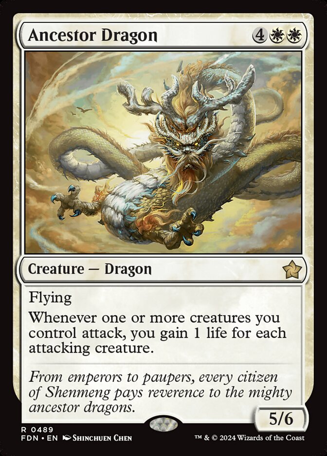 Ancestor Dragon – Rare Magic: The Gathering card from Foundations (#489)