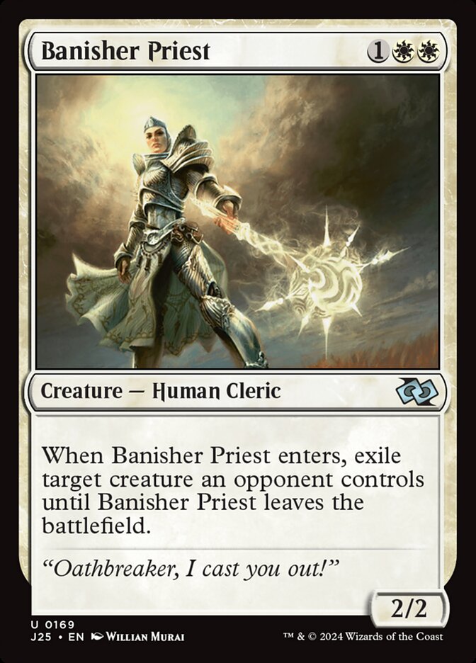 Banisher Priest – Uncommon Magic: The Gathering card from Foundations Jumpstart (#169)
