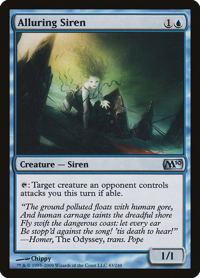 Alluring Siren – Uncommon Magic: The Gathering card from Magic 2010 (#43)