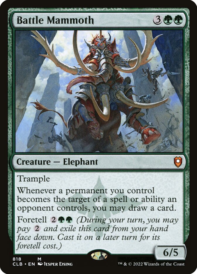 Battle Mammoth – Mythic Magic: The Gathering card from Commander Legends: Battle for Baldur's Gate (#818)