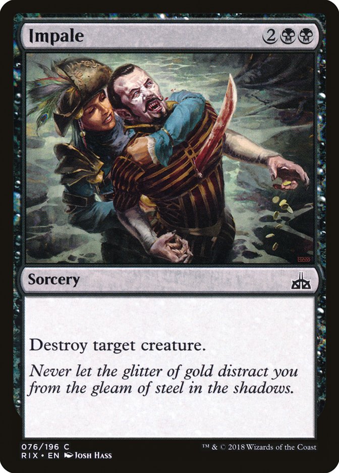 Impale – Common Magic: The Gathering card from Rivals of Ixalan (#76)