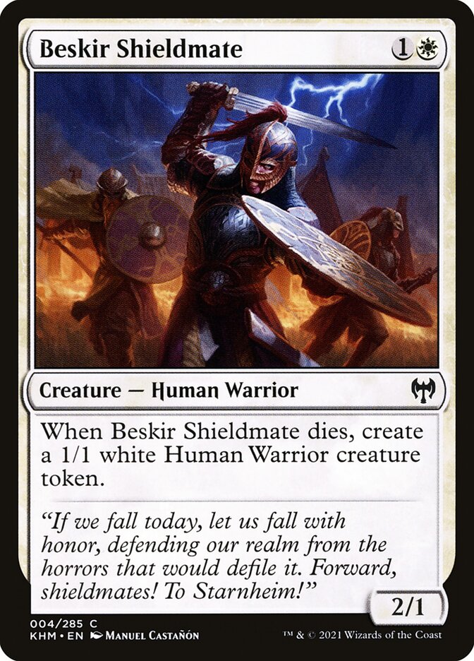 Beskir Shieldmate – Common Magic: The Gathering card from Kaldheim (#4)