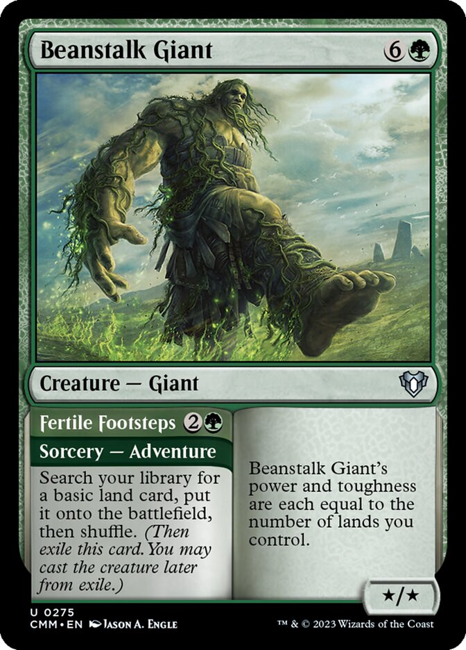 Beanstalk Giant // Fertile Footsteps – Uncommon Magic: The Gathering card from Commander Masters (#275)