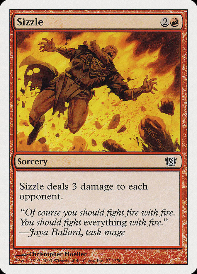 Sizzle – Common Magic: The Gathering card from Eighth Edition (#224)