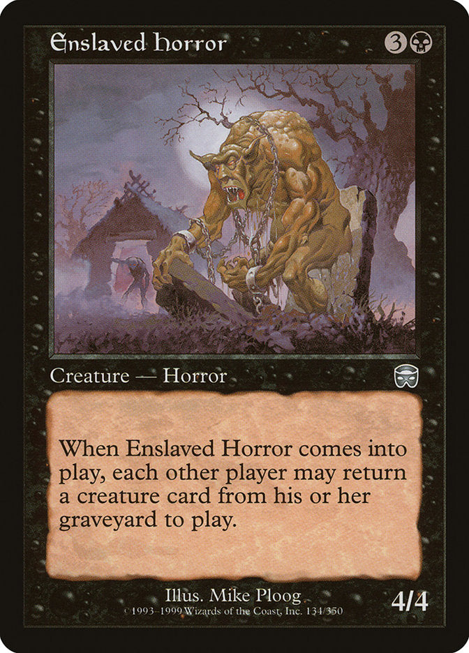 Enslaved Horror – Uncommon Magic: The Gathering card from Mercadian Masques (#134)