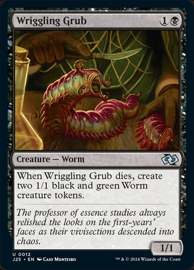 Wriggling Grub – Uncommon Magic: The Gathering card from Foundations Jumpstart (#12)