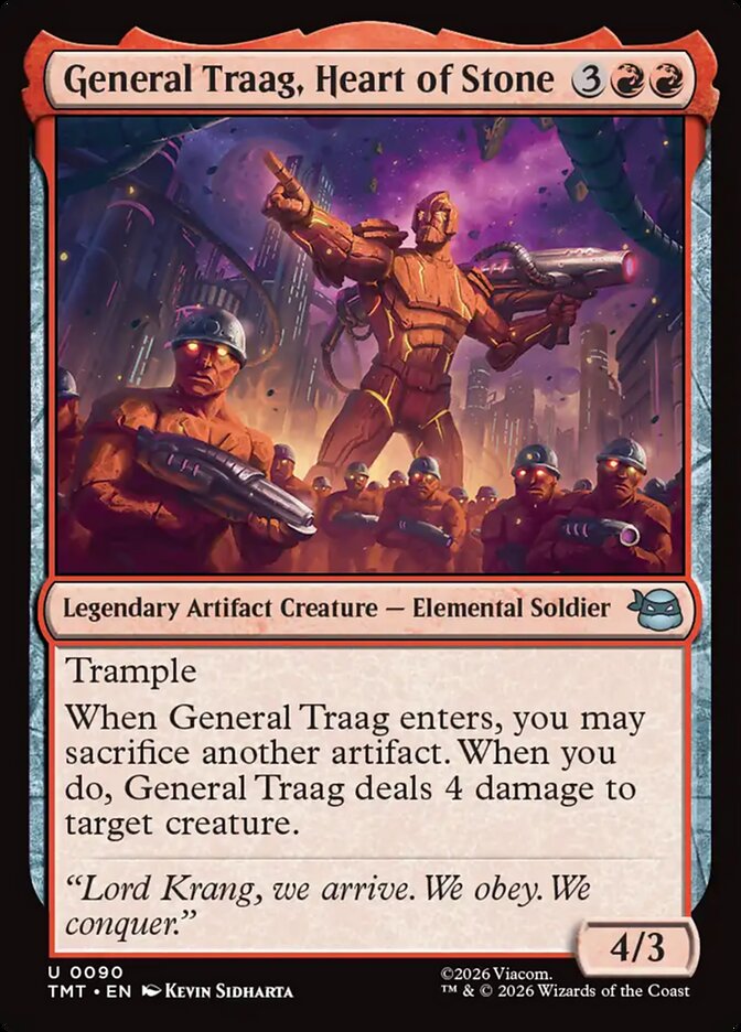 General Traag, Heart of Stone – Uncommon Magic: The Gathering card from Teenage Mutant Ninja Turtles (#90)