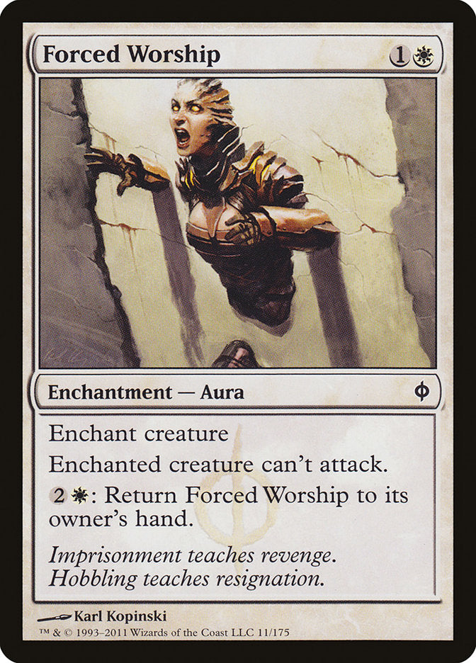 Forced Worship – Common Magic: The Gathering card from New Phyrexia (#11)