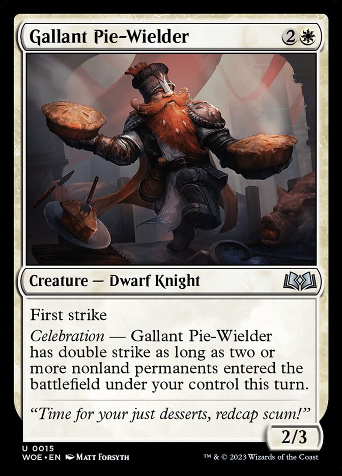 Gallant Pie-Wielder – Uncommon Magic: The Gathering card from Wilds of Eldraine (#15)