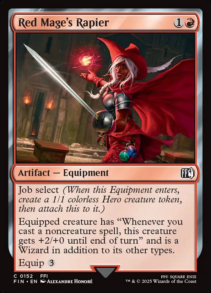 Red Mage's Rapier – Common Magic: The Gathering card from Final Fantasy (#152)