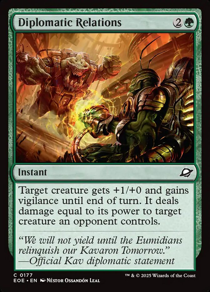 Diplomatic Relations – Common Magic: The Gathering card from Edge of Eternities (#177)