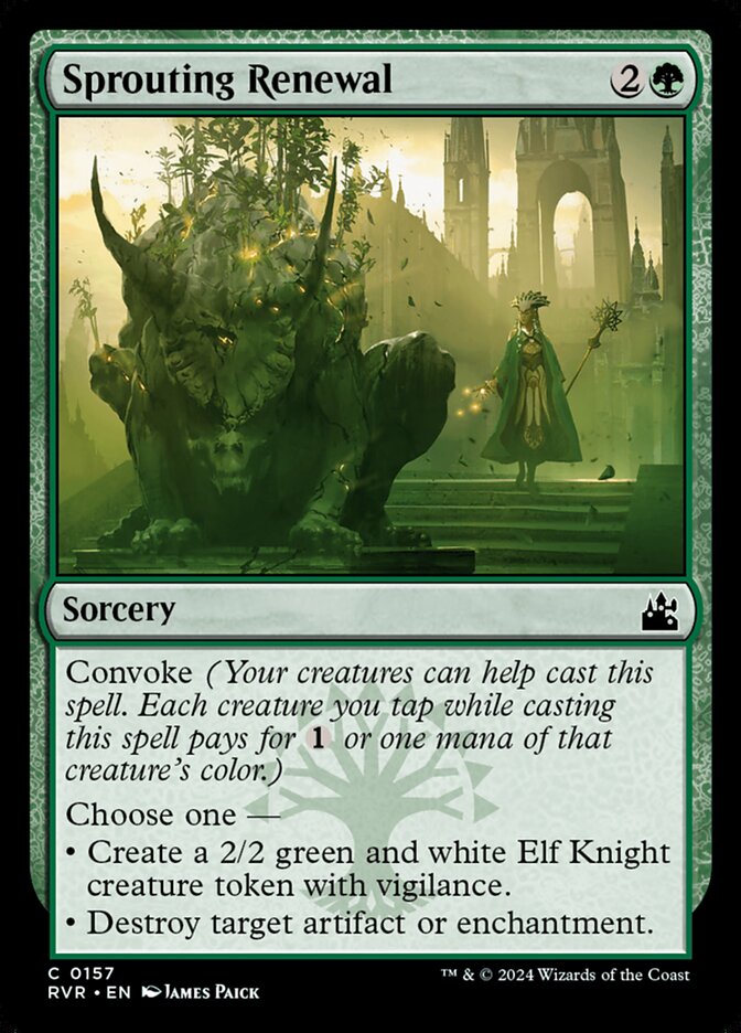 Sprouting Renewal – Common Magic: The Gathering card from Ravnica Remastered (#157)