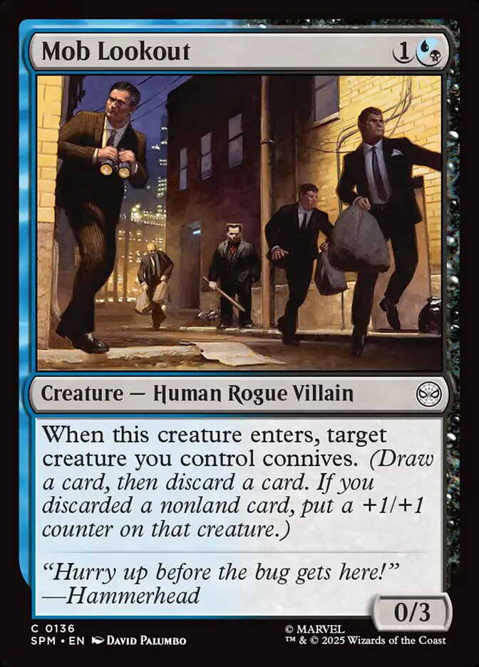 Mob Lookout – Common Magic: The Gathering card from Marvel's Spider-Man (#136)