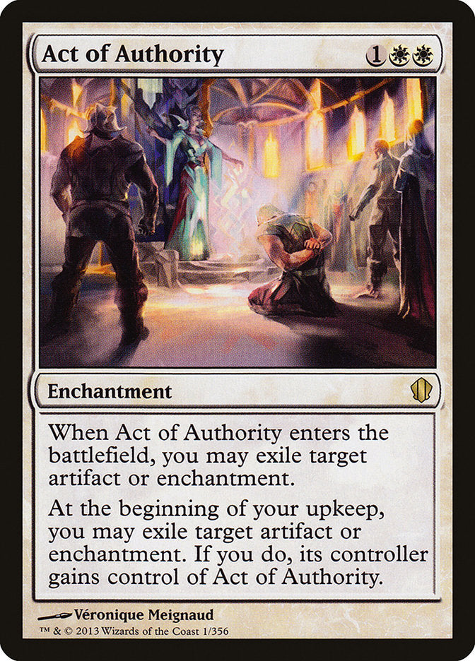 Act of Authority – Rare Magic: The Gathering card from Commander 2013 (#1)