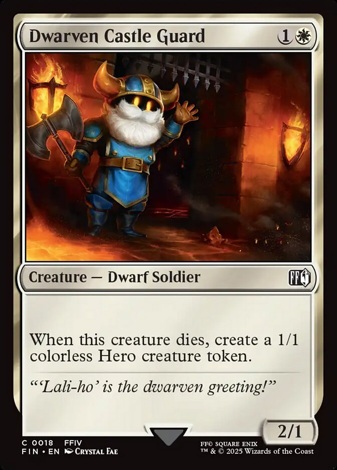 Dwarven Castle Guard – Common Magic: The Gathering card from Final Fantasy (#18)