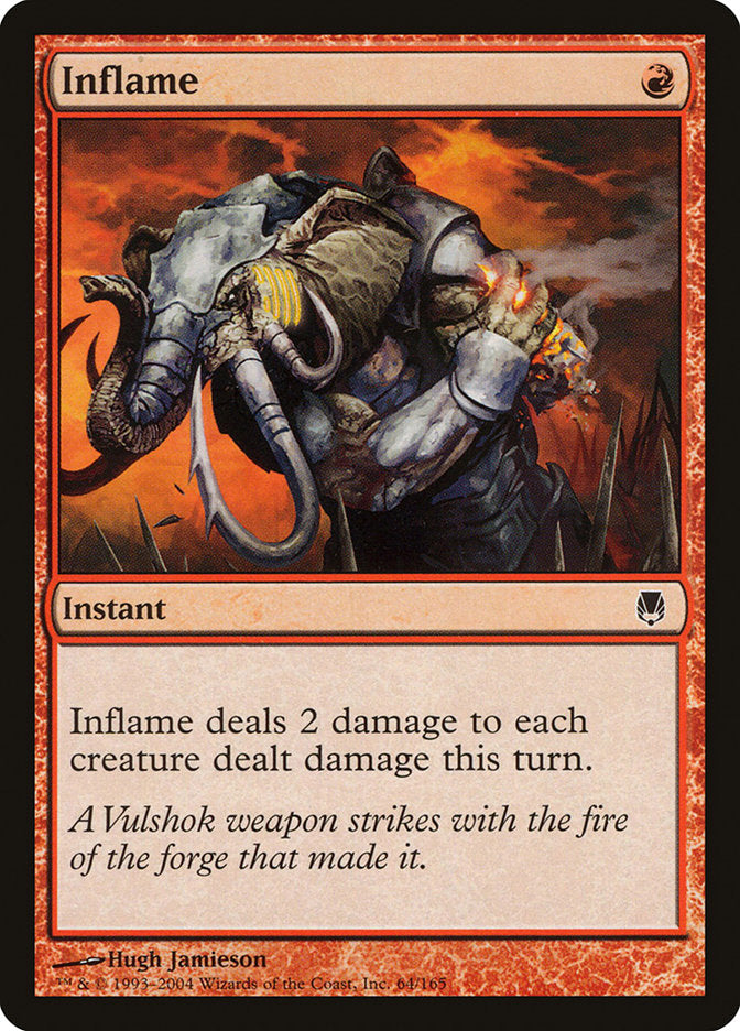 Inflame – Common Magic: The Gathering card from Darksteel (#64)