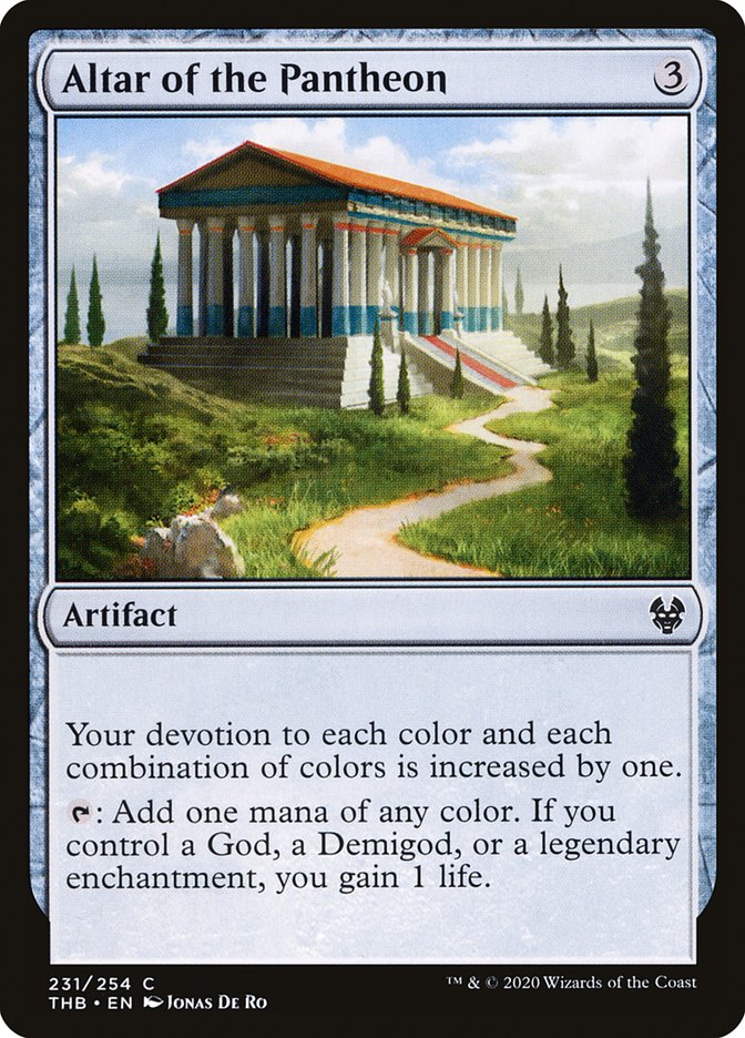 Altar of the Pantheon – Common Magic: The Gathering card from Theros Beyond Death (#231)