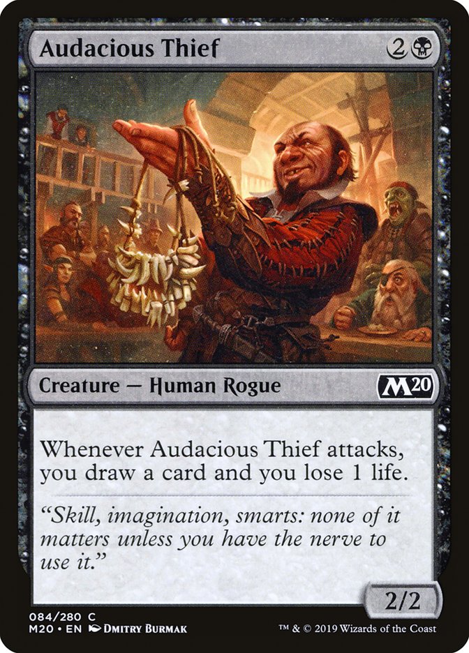 Audacious Thief – Common Magic: The Gathering card from Core Set 2020 (#84)