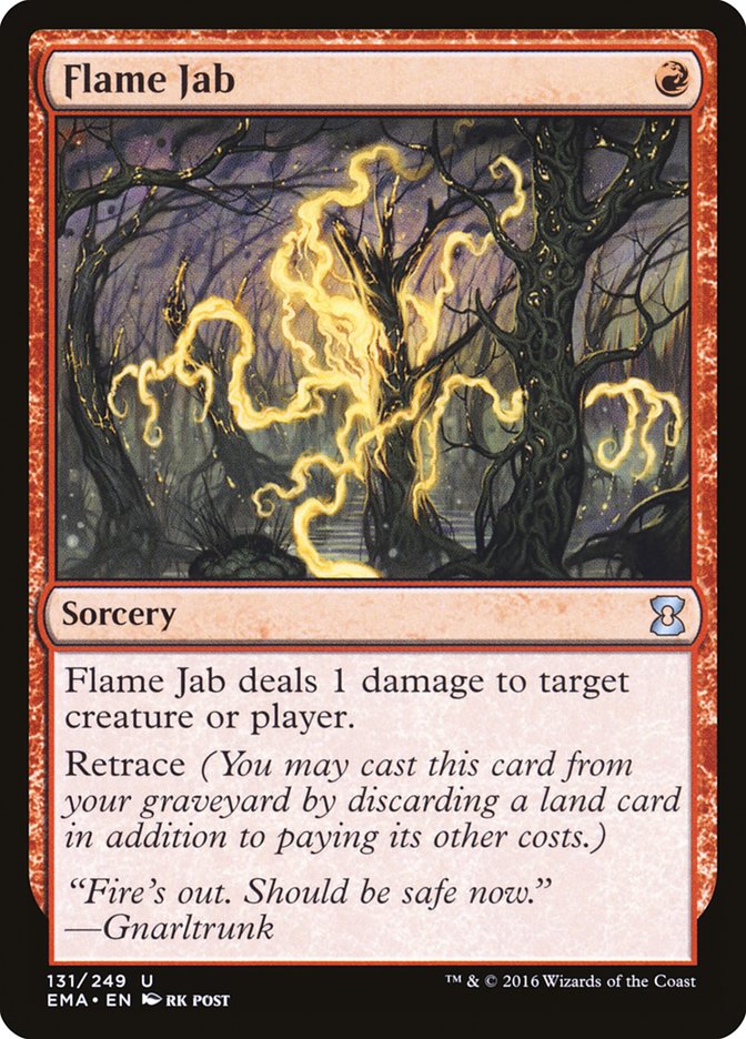 Flame Jab – Uncommon Magic: The Gathering card from Eternal Masters (#131)