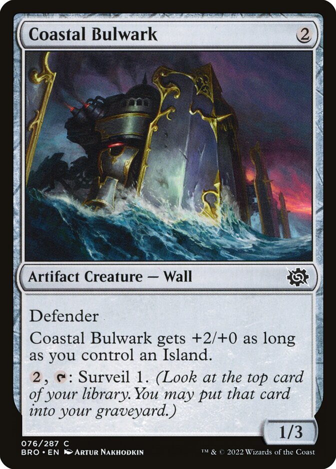 Coastal Bulwark – Common Magic: The Gathering card from The Brothers' War (#76)