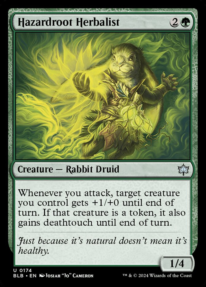 Hazardroot Herbalist – Uncommon Magic: The Gathering card from Bloomburrow (#174)