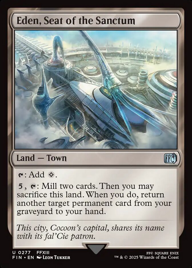Eden, Seat of the Sanctum – Uncommon Magic: The Gathering card from Final Fantasy (#277)
