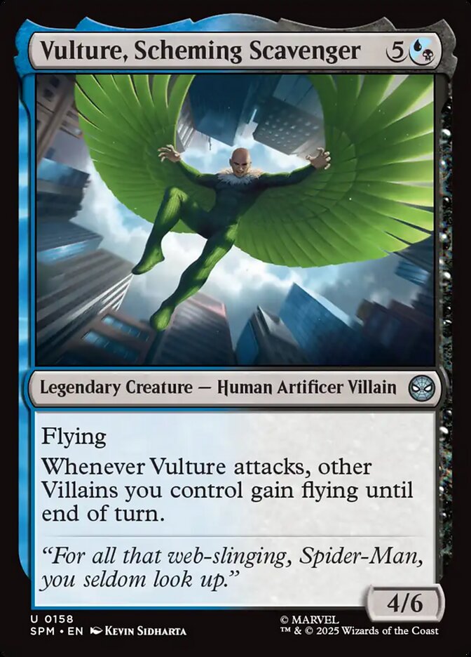 Vulture, Scheming Scavenger – Uncommon Magic: The Gathering card from Marvel's Spider-Man (#158)