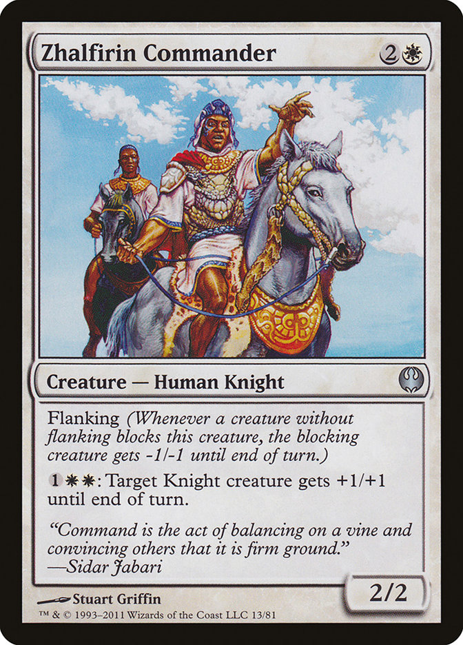 Zhalfirin Commander – Uncommon Magic: The Gathering card from Duel Decks: Knights vs. Dragons (#13)