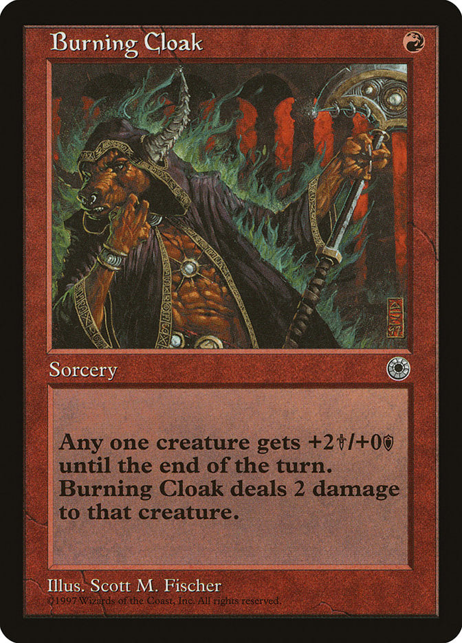 Burning Cloak – Common Magic: The Gathering card from Portal (#120)
