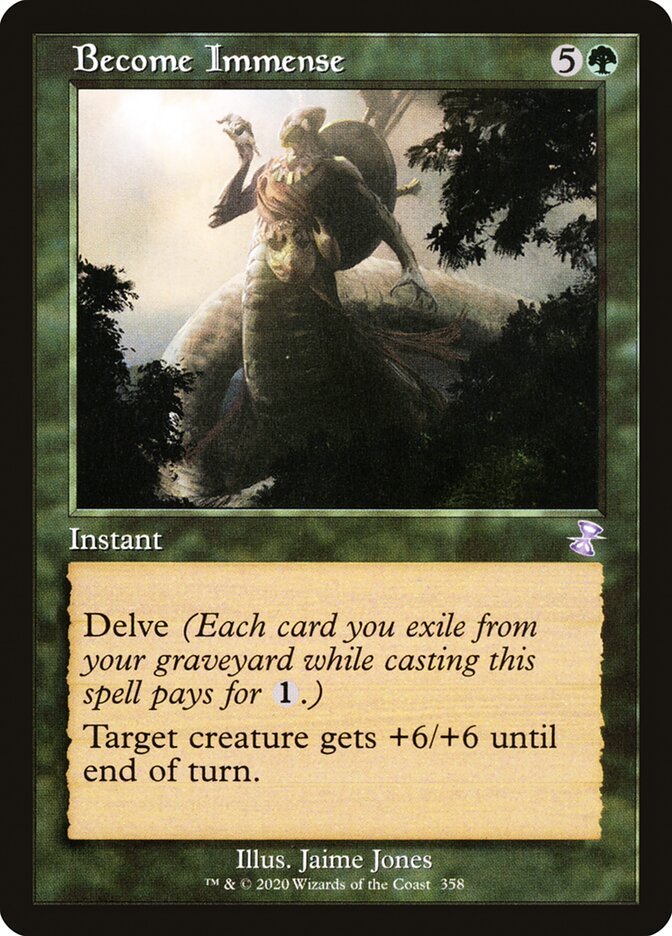 Become Immense – Special Magic: The Gathering card from Time Spiral Remastered (#358)