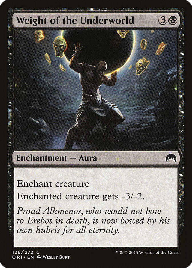 Weight of the Underworld – Common Magic: The Gathering card from Magic Origins (#126)