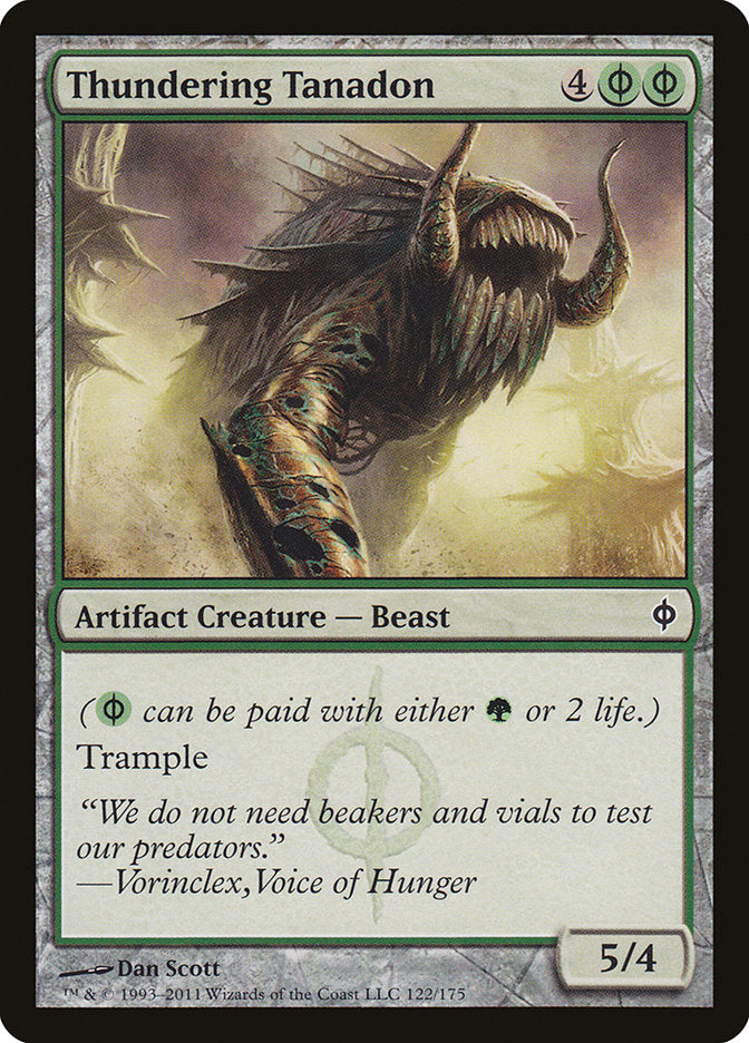 Thundering Tanadon – Common Magic: The Gathering card from New Phyrexia (#122)