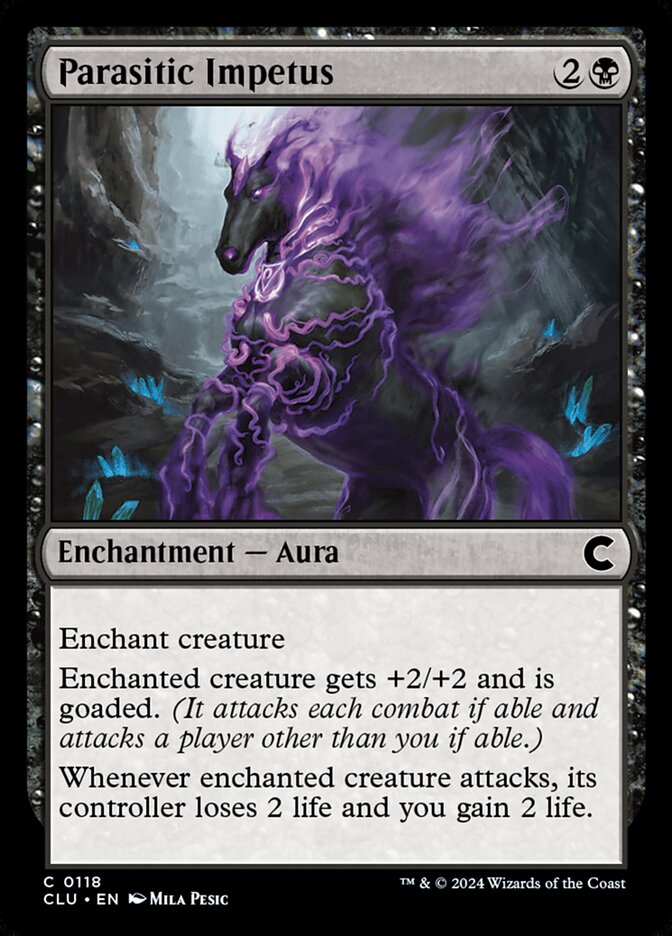 Parasitic Impetus – Common Magic: The Gathering card from Ravnica: Clue Edition (#118)