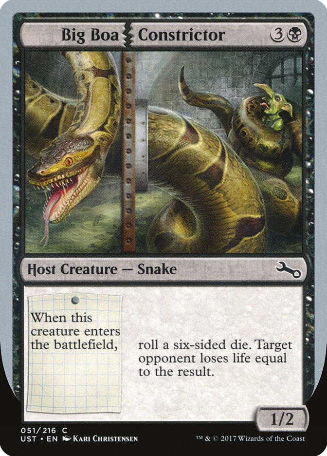 Big Boa Constrictor – Common Magic: The Gathering card from Unstable (#51)