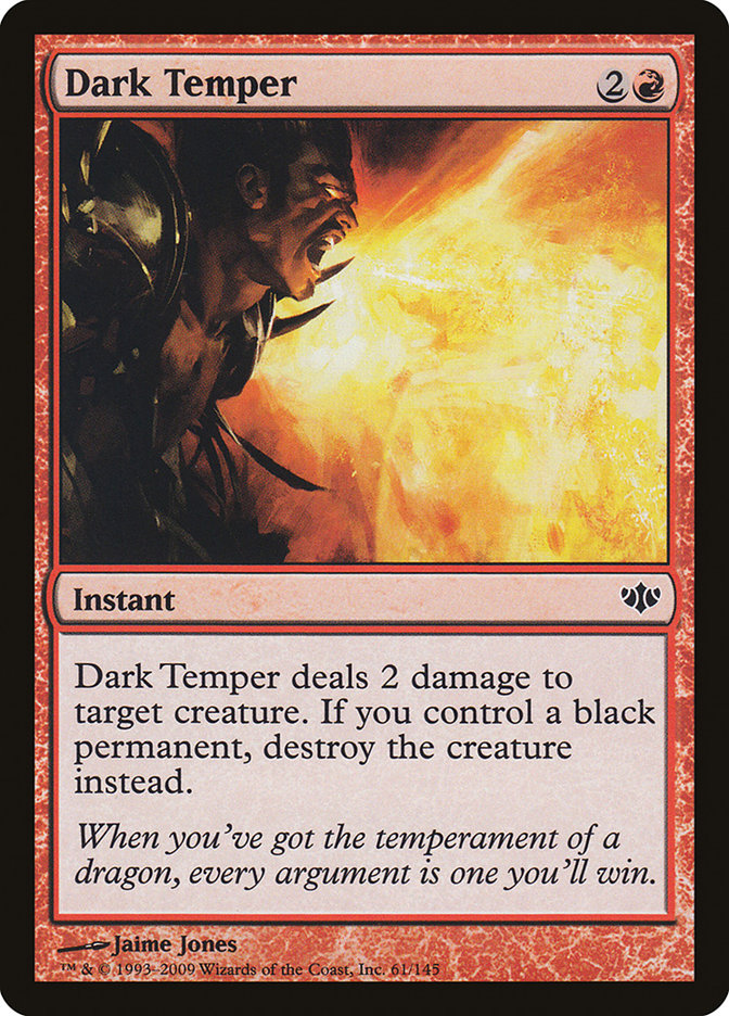 Dark Temper – Common Magic: The Gathering card from Conflux (#61)