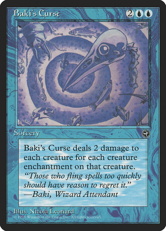 Baki's Curse – Rare Magic: The Gathering card from Homelands (#22)