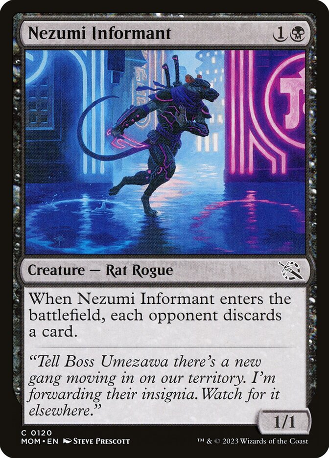 Nezumi Informant – Common Magic: The Gathering card from March of the Machine (#120)