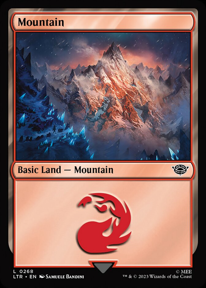Mountain – Common Magic: The Gathering card from The Lord of the Rings: Tales of Middle-earth (#268)