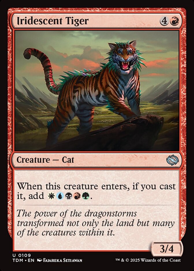 Iridescent Tiger – Uncommon Magic: The Gathering card from Tarkir: Dragonstorm (#109)