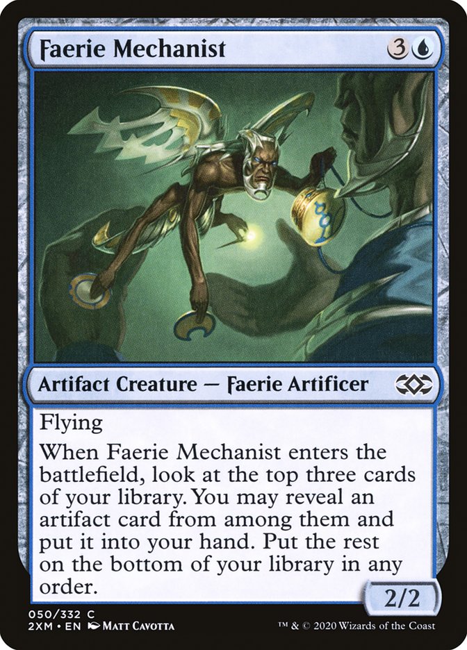 Faerie Mechanist – Common Magic: The Gathering card from Double Masters (#50)