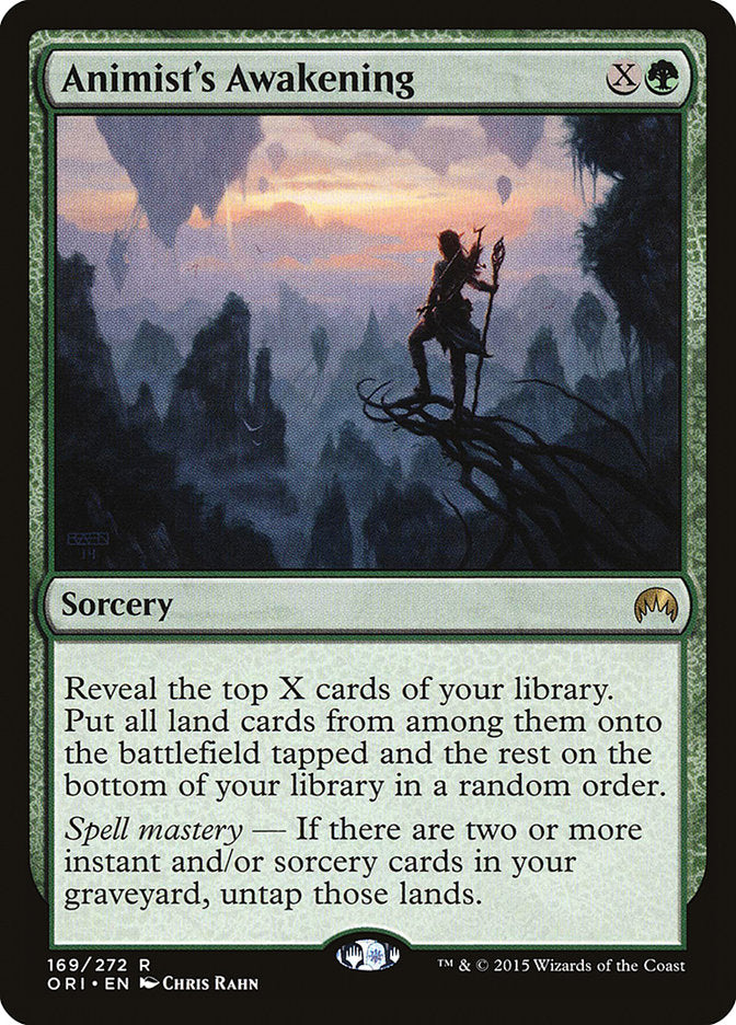 Animist's Awakening – Rare Magic: The Gathering card from Magic Origins (#169)