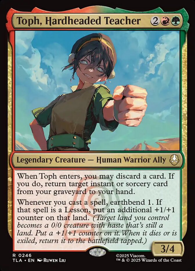 Toph, Hardheaded Teacher – Rare Magic: The Gathering card from Avatar: The Last Airbender (#246)