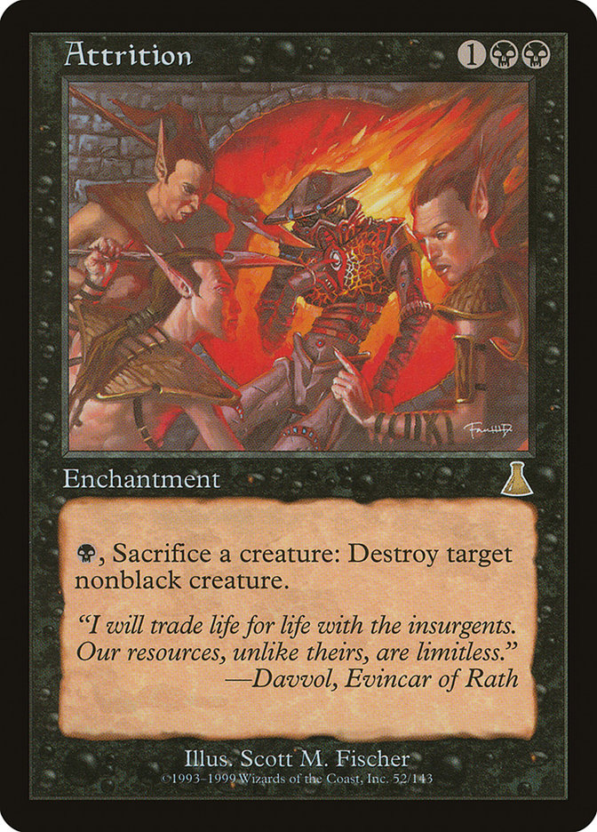 Attrition – Rare Magic: The Gathering card from Urza's Destiny (#52)